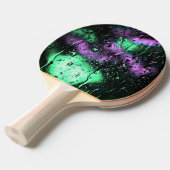 Boho Green and Purple Abstract Modern Art 卓球ラケット (正面アングル)