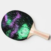 Boho Green and Purple Abstract Modern Art 卓球ラケット (横)