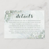 Boho Green Eucalyptus Wedding Details エンクロージャーカード (正面)