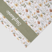 Boho Green Wildflower Watercolor 薄葉紙 (詳細)