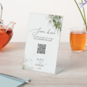 Boho Greeneryのオ結婚ンラインメニュー台座看板 台座サイン (インサイチュ)