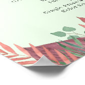 Boho Greeneryサロン価格表ポスター ポスター (角)