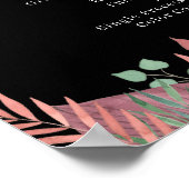 Boho Greeneryサロン価格表ポスター ポスター (角)