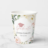 Boho Greeneryフローラフレーム卒業 紙コップ (正面)