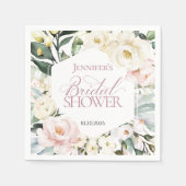 Boho Greeneryフローラフレ結婚ーム スタンダードカクテルナプキン (正面)