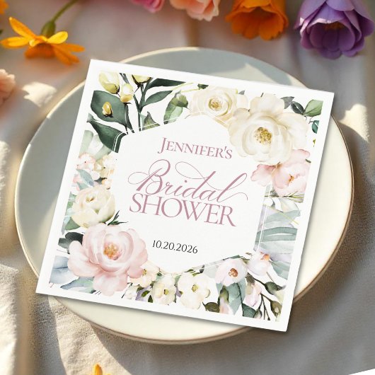 Boho Greeneryフローラフレ結婚ーム スタンダードカクテルナプキン