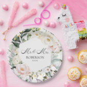 Boho Greeneryフローラフレ結婚ーム ペーパープレート (パーティー)