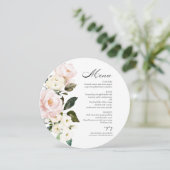 Boho Greeneryフローラ結婚のメニューカード メニュー (スタンド正面)