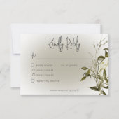 Boho Greenery応答モダンカード 出欠カード (正面)
