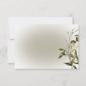 Boho Greenery応答モダンカード 出欠カード (裏面)