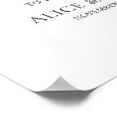 Boho Greenery葉Script Welcome結婚's ポスター (角)