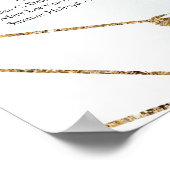 Boho Greenery金ゴールド幾何学的なアルファベット ポスター (角)