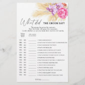 Boho greenery – 新郎は何と言ったブライダルゲーム (正面)