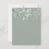 Boho Greenery Black Eucalyptus 結婚'Thank You サンキューカード (裏面)