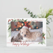 Boho Greenery Burgundy Beige自然写真 シーズンカード (スタンド正面)