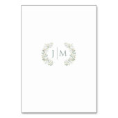 Boho Greenery Eucalyptusの結婚テーブル番号 テーブルナンバー (裏面)