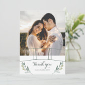 Boho Greenery Eucalyptus 4結婚枚 サンキューカード (スタンド正面)