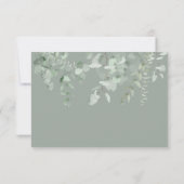 Boho Greenery Eucalyptus Wedding Save the Date (裏面)