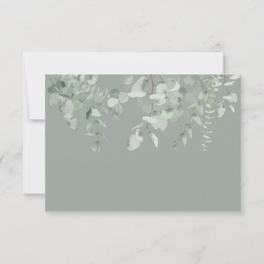 Boho Greenery Eucalyptus Wedding Save the Date (裏面)