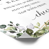 Boho greenery foliage eucalyptus mom-osa bar sign ポスター (角)