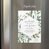 Boho Greenery Magnetic Save the Date