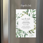 Boho Greenery Magnetic Save the Date