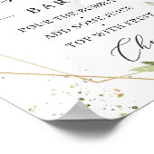 Boho greenery mom-osaバー記号金ゴールド幾何学的 ポスター (角)