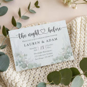 Boho Greenery Rehearsal Dinner  Wedding Invitation 招待状