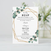 Boho Greenery RSVP Card Invitation (スタンド正面)