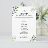 Boho Greenery RSVP Card Invitation (スタンド正面)