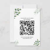 Boho Greenery RSVP Card Invitation (裏面)