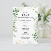 Boho Greenery RSVP Card Invitation (スタンド正面)
