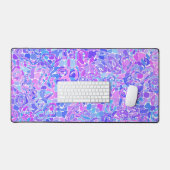 Boho Groovyトリップ(幻覚体験)のような抽象芸術カラフルブロモザイク デスクマット (キーボード&マウス)