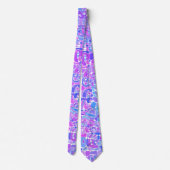Boho Groovyトリップ(幻覚体験)のような抽象芸術カラフルブロモザイク ネクタイ (裏面)