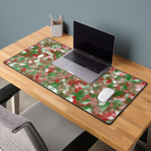 Boho Groovyモダンクリスマスジオメトリックパターン デスクマット