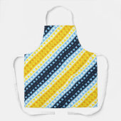 Boho Groovy幾何学的抽象芸術AroAceプライドフラグ エプロン (正面)