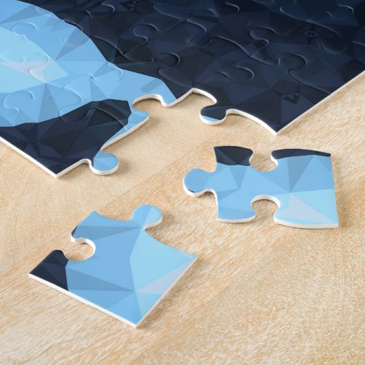 Boho Groovy幾何学的抽象芸術AroAceプライドフラグ ジグソーパズル (側面)