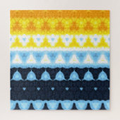 Boho Groovy幾何学的抽象芸術AroAceプライドフラグ ジグソーパズル (縦)