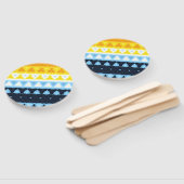 Boho Groovy幾何学的抽象芸術AroAceプライドフラグ ハンドファン (組立なし)