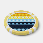 Boho Groovy幾何学的抽象芸術AroAceプライドフラグ ポーカーチップ (シングル)