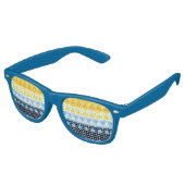 Boho Groovy幾何学的抽象芸術AroAceプライドフラグ レトロサングラス (アングル)