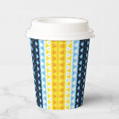 Boho Groovy幾何学的抽象芸術AroAceプライドフラグ 紙コップ (右)