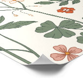 Boho Groovy牧草地ワイルドフラワーベビーシャワーへようこそ ポスター (角)