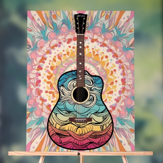 Boho guitar アクリルサイン (ニュートラル)