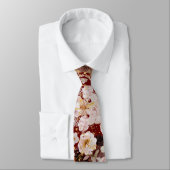 Boho H2ほこりっぽいバラブルゴーニュMums DIY背景 ネクタイ (タイ)