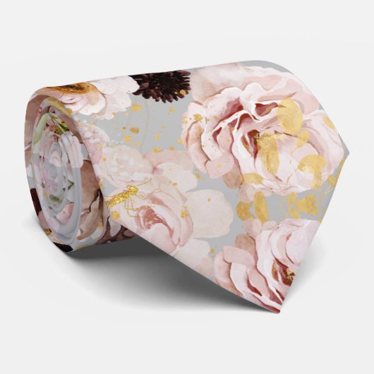 Boho H2ダスティバラブルゴーニュMums DIY背景N ネクタイ (ロール)