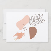 Boho Hand描画抽象芸術日付写真を保存 カード (裏面)