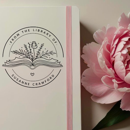 Boho Hand カスタム Drawn「From The Library Of」 セルフインキングスタンプ