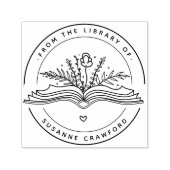 Boho Hand カスタム Drawn「From The Library Of」 セルフインキングスタンプ (デザイン)