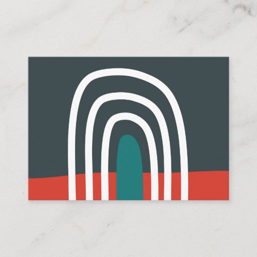 Boho hand drawn rainbow art 名刺 (正面)